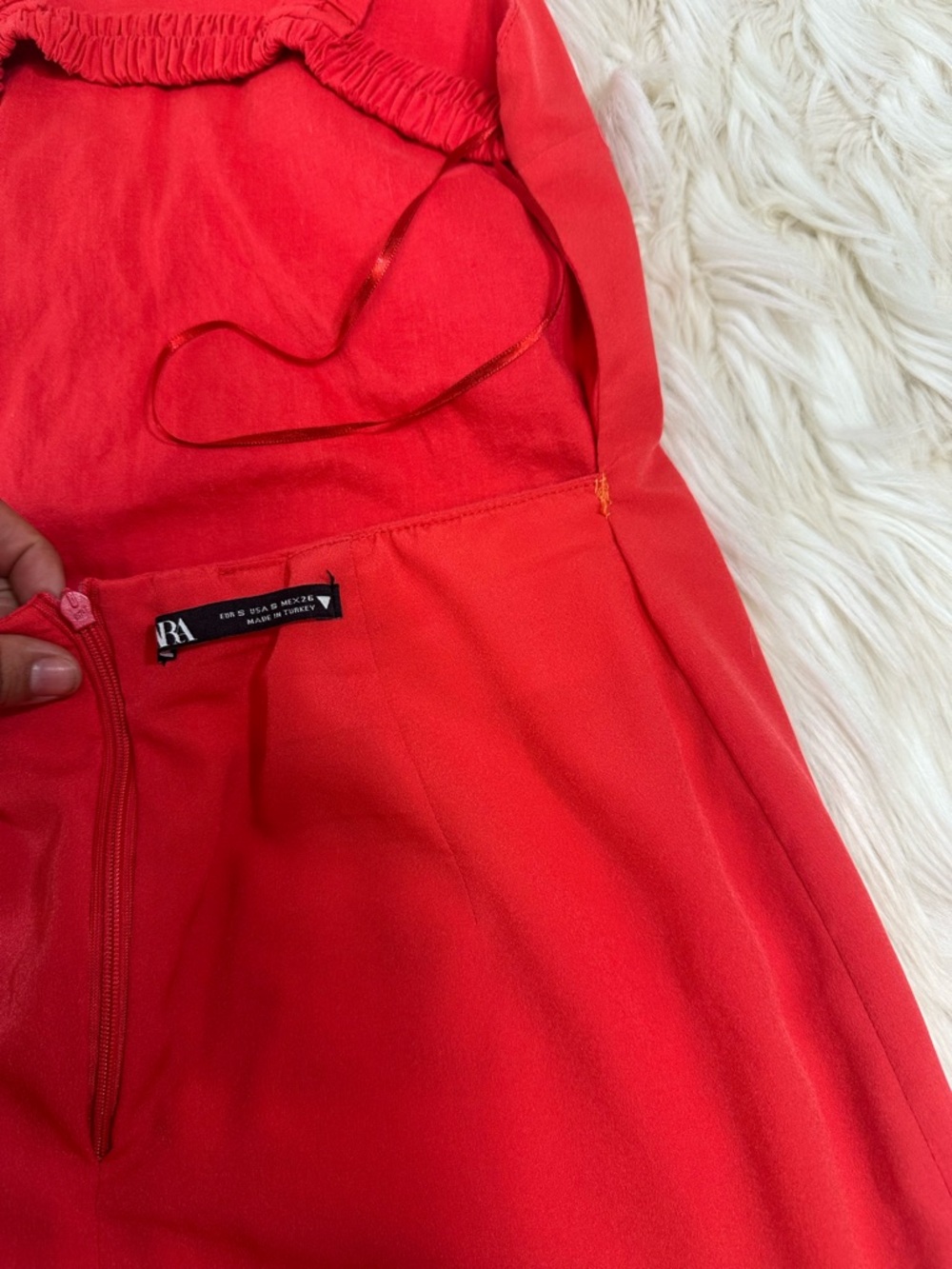 ZARA Red Mini Dress Size Small | Sleeveless Strappy | Minimalist Chic - Picture 8 of 11